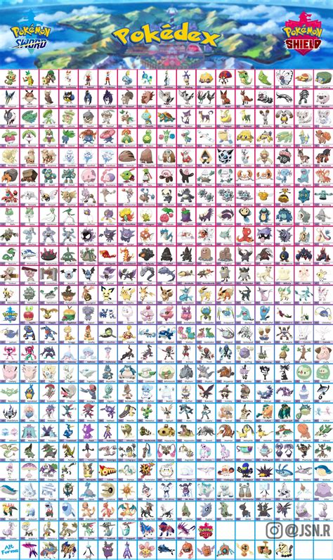 pokemon sword pokedex